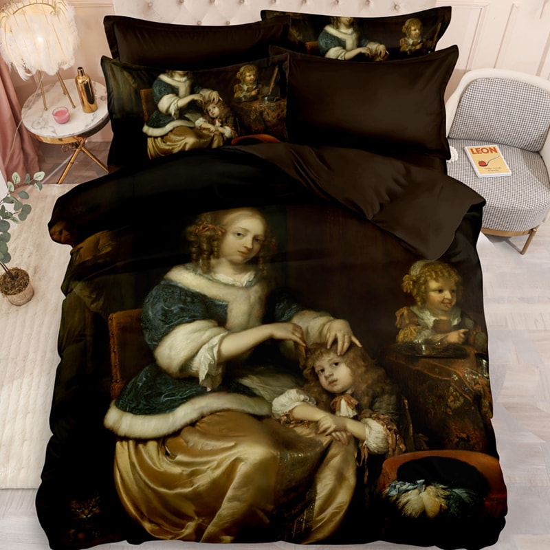 130GSM Digital typis lectulo sheet set (vindemia / flos / CLIVUS / viverra / Totem)