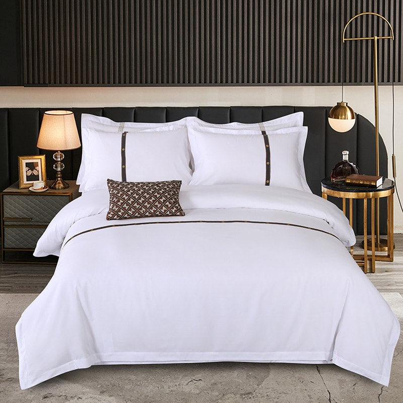 Solidum deversorium linteo pura bombacio lectum sheet set
