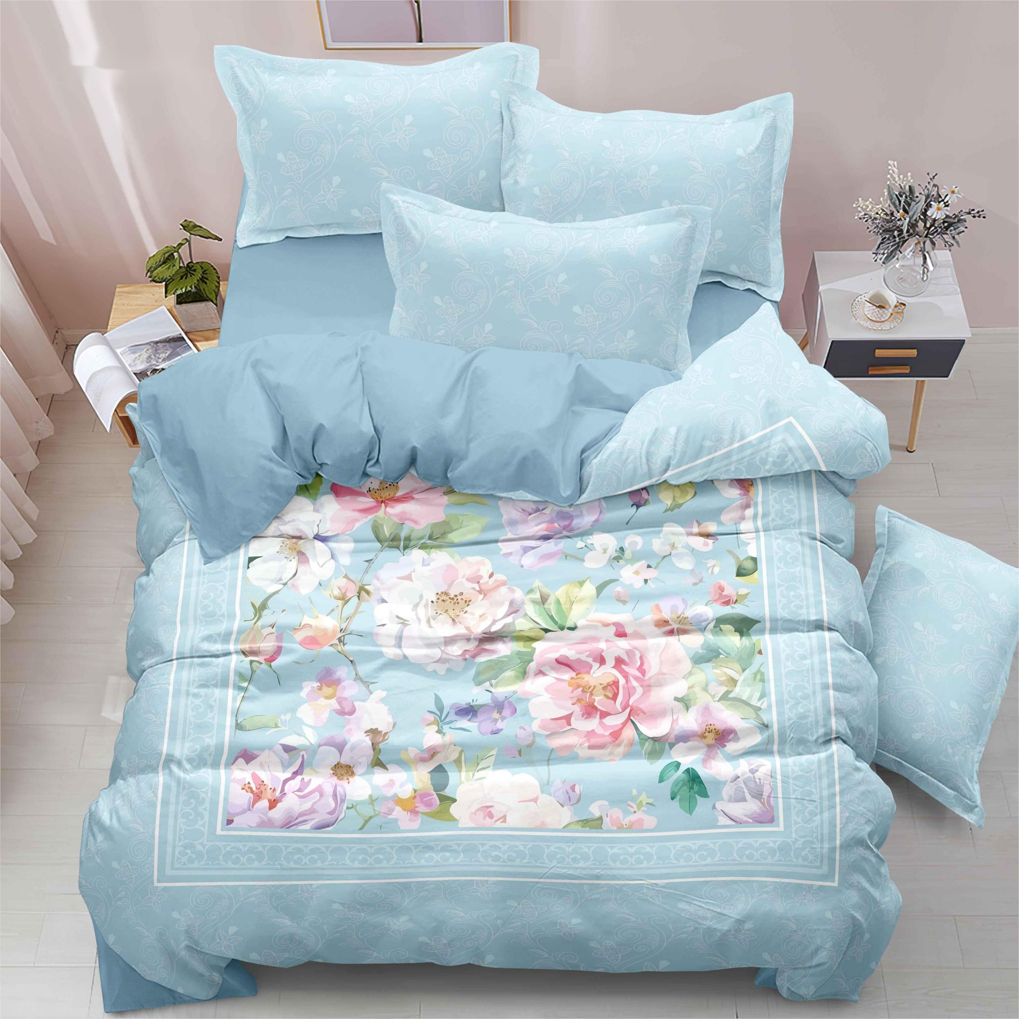 Vividior flos digital typis lectum sheet set set mollis