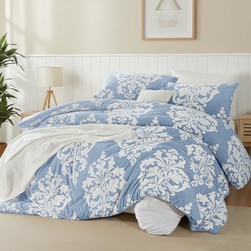 Burnout Typis Flannel Winter Consolator Bohemus Plush Quilt cum Ultra-Soft Microfiber Backing, Warm All-Tempus Bedding